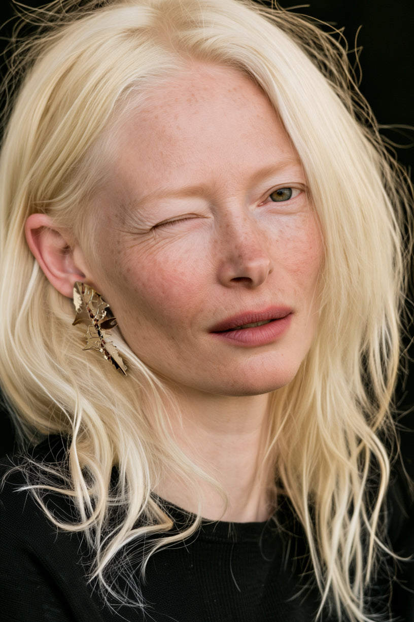 PISSENLITS - FEUILLES - BO - EARRINGS
