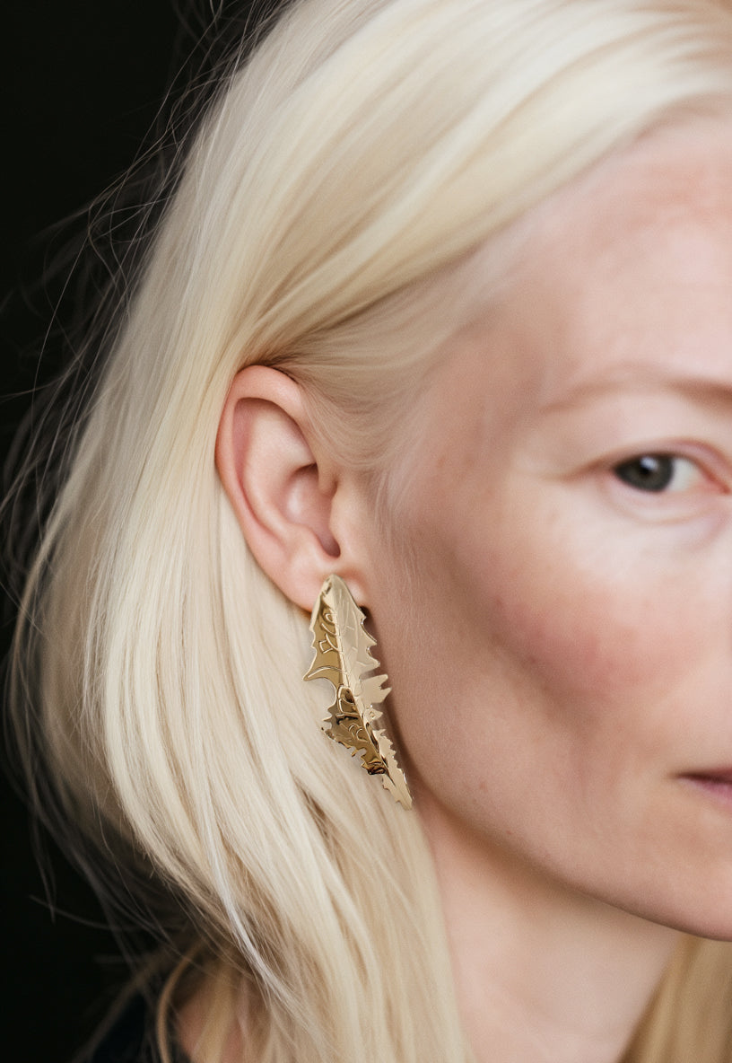 PISSENLITS - FEUILLES - BO - EARRINGS