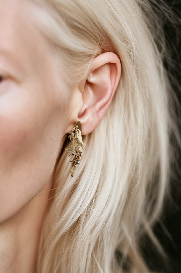 PISSENLITS - FEUILLES - BO - EARRINGS