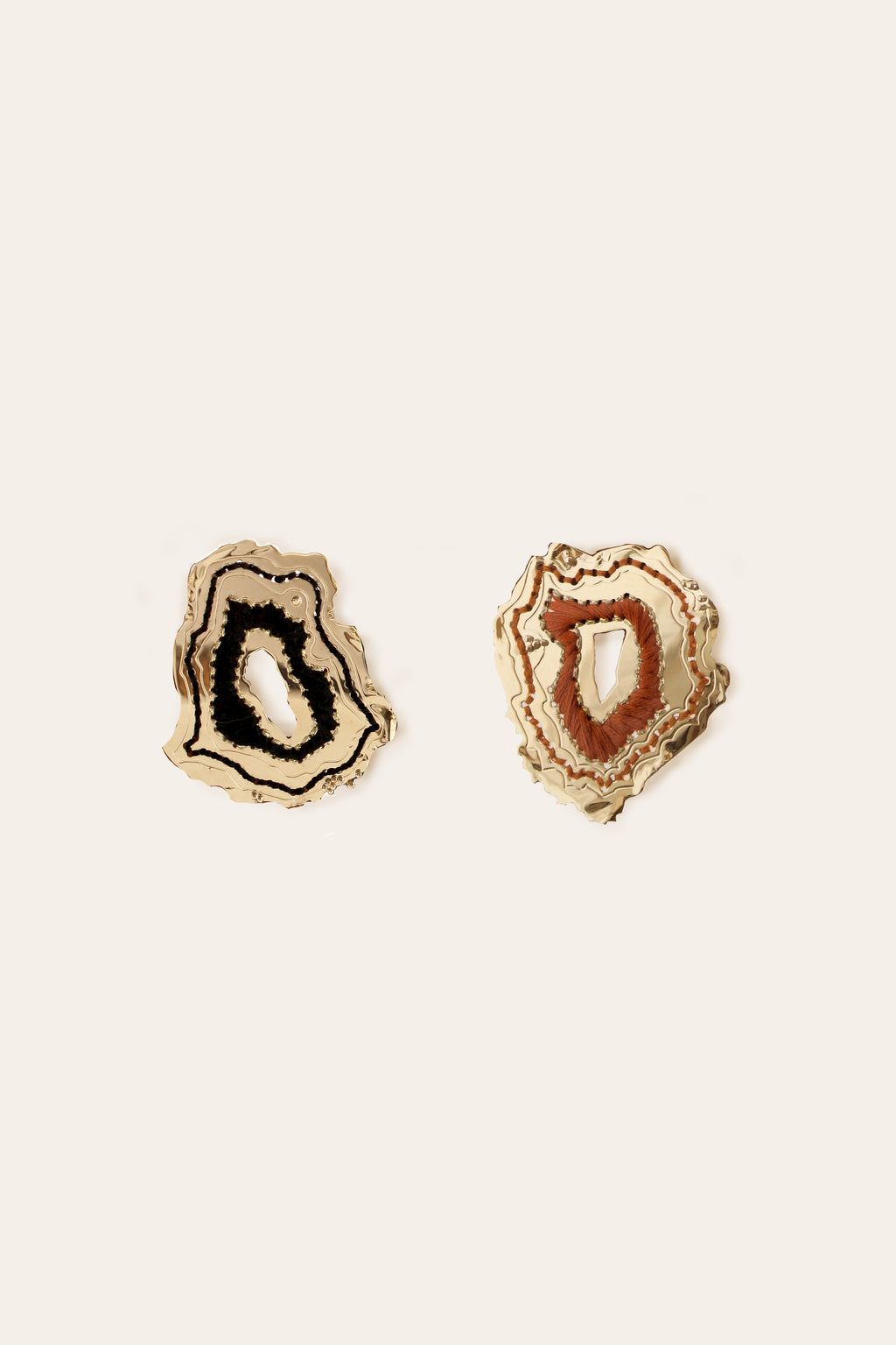 GEODE BRODEE NOIRE - BROCHE XL - BROOCH XL