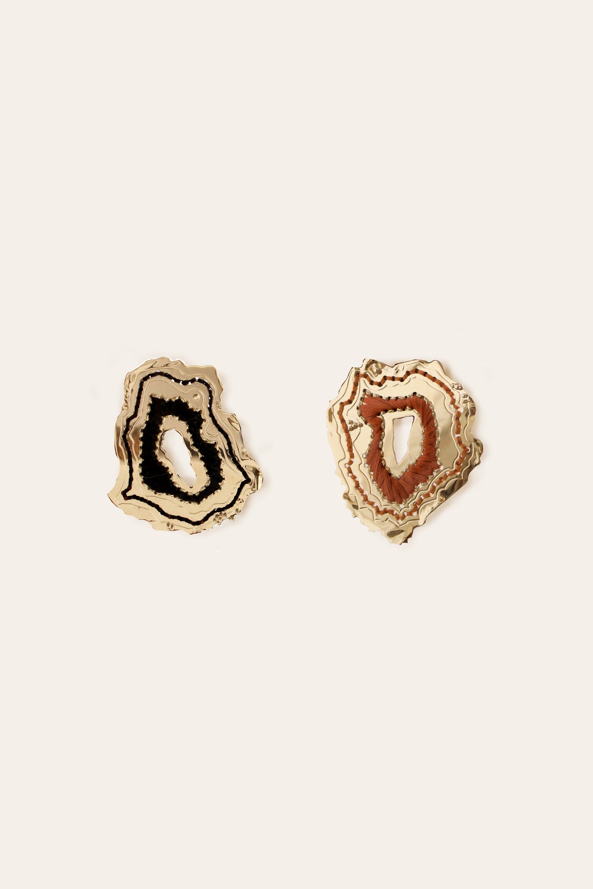 GEODE BRODEE NOIRE - BROCHE XL - BROOCH XL